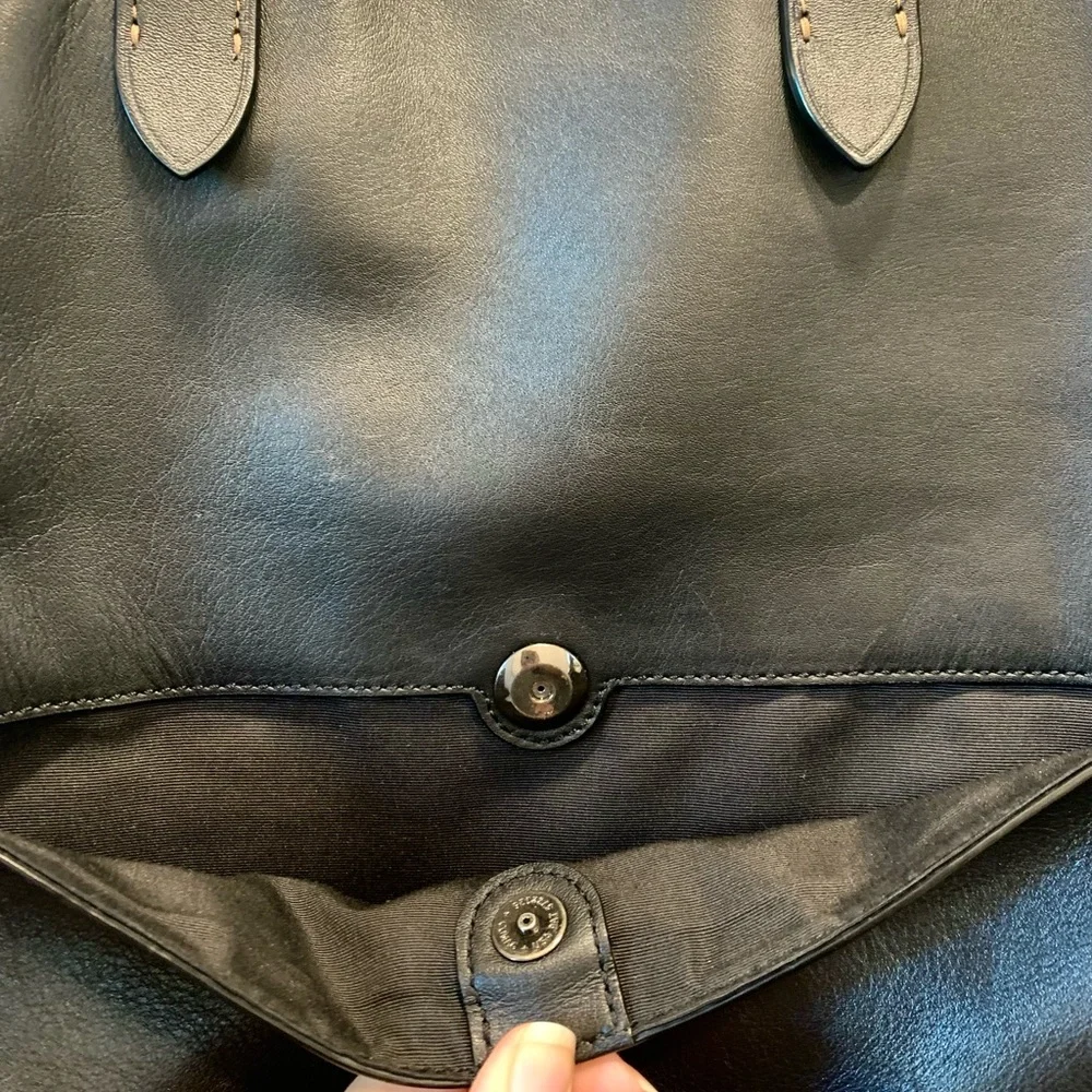 Coach Black Leather Tote Bag
